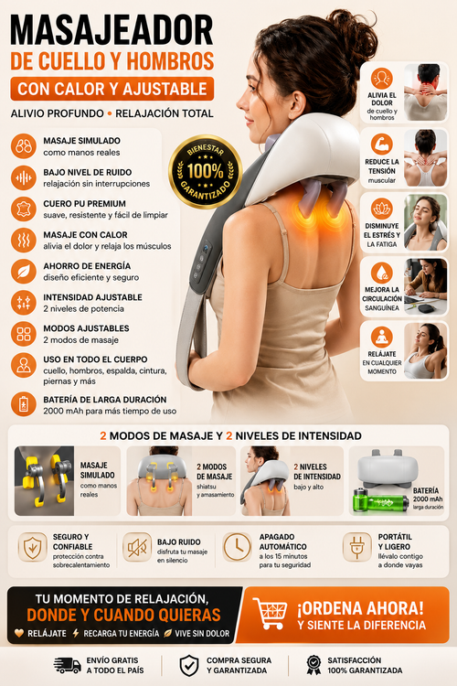MASAJEADOR DE CUELLO AJUSTABLE