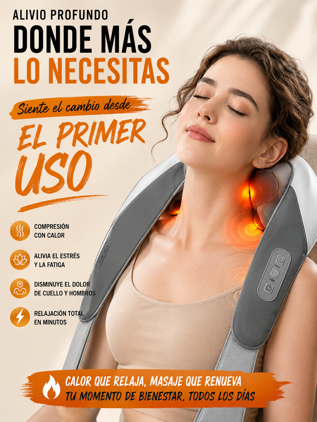 MASAJEADOR DE CUELLO AJUSTABLE