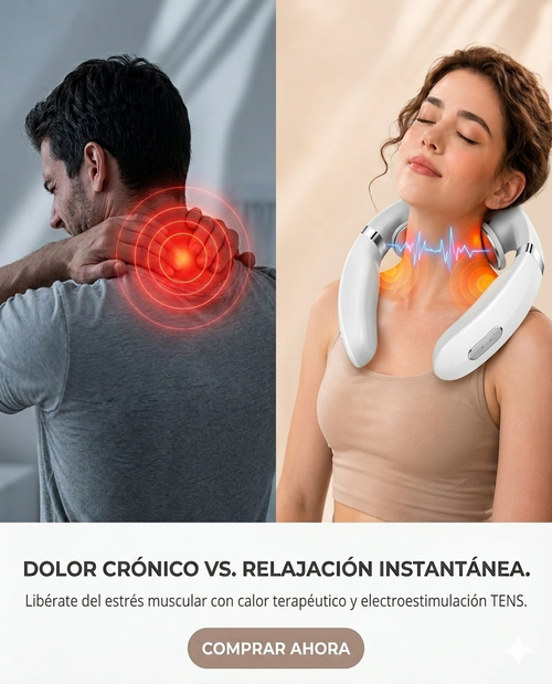 MASAJEADOR DE CUELLO ELÉCTRICO PORTÁTIL A BATERÍA